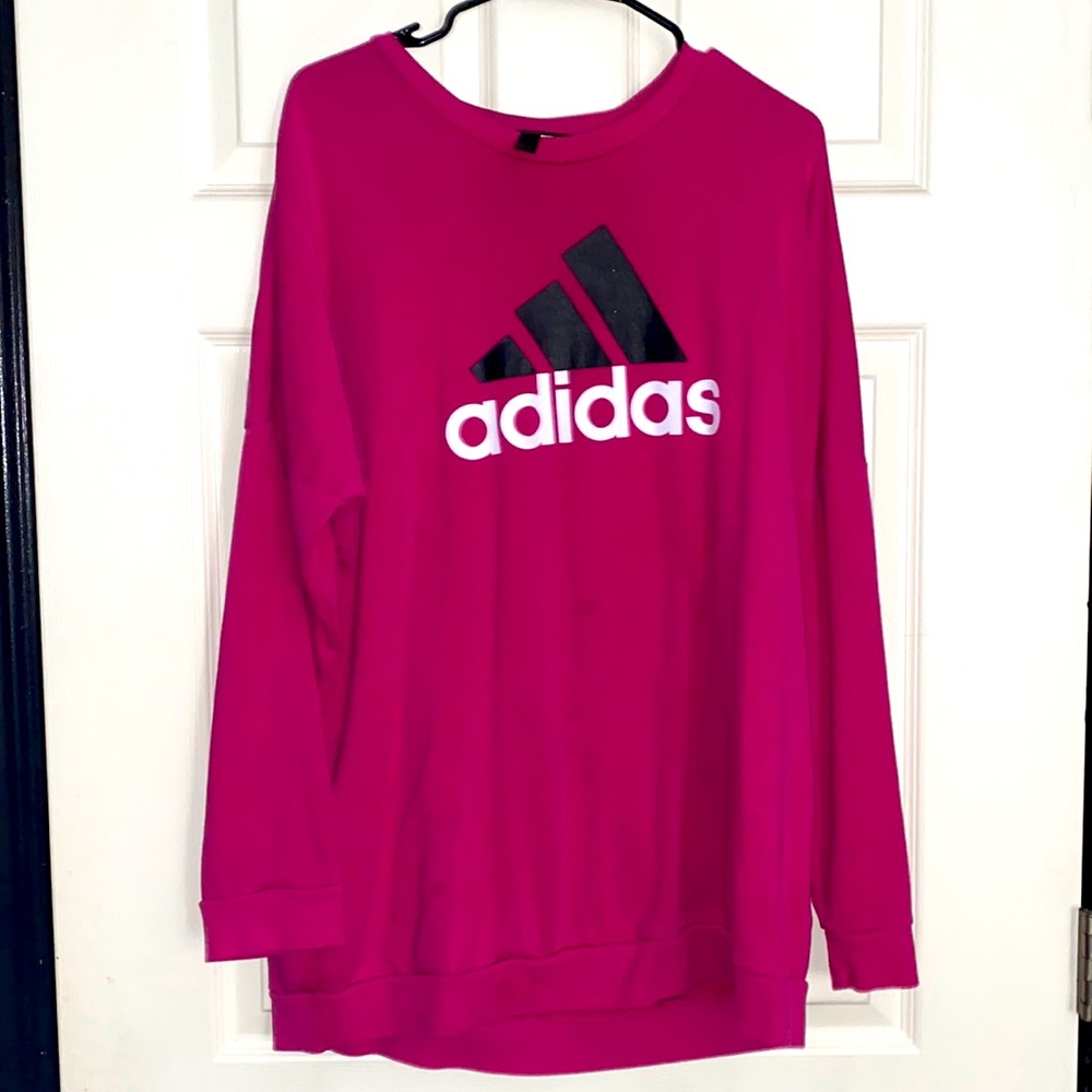 HOT pink Adidas sweatshirt